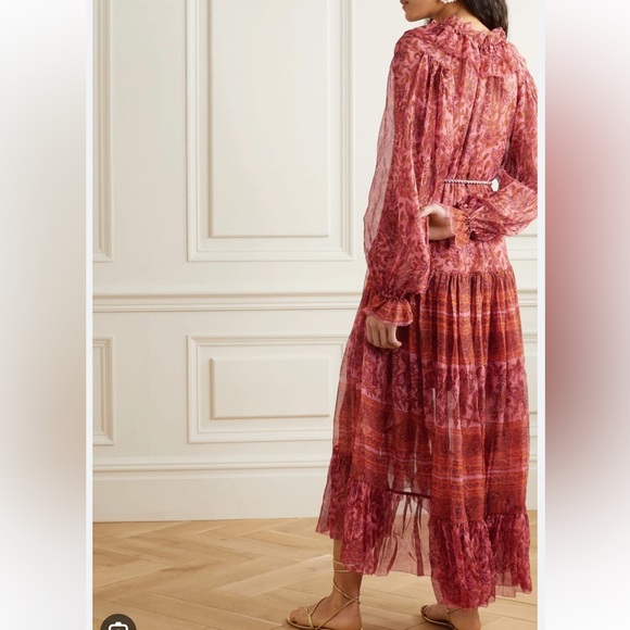 Zimmermann Silk Eddie Red midi dress size 0 - Picture 3 of 7